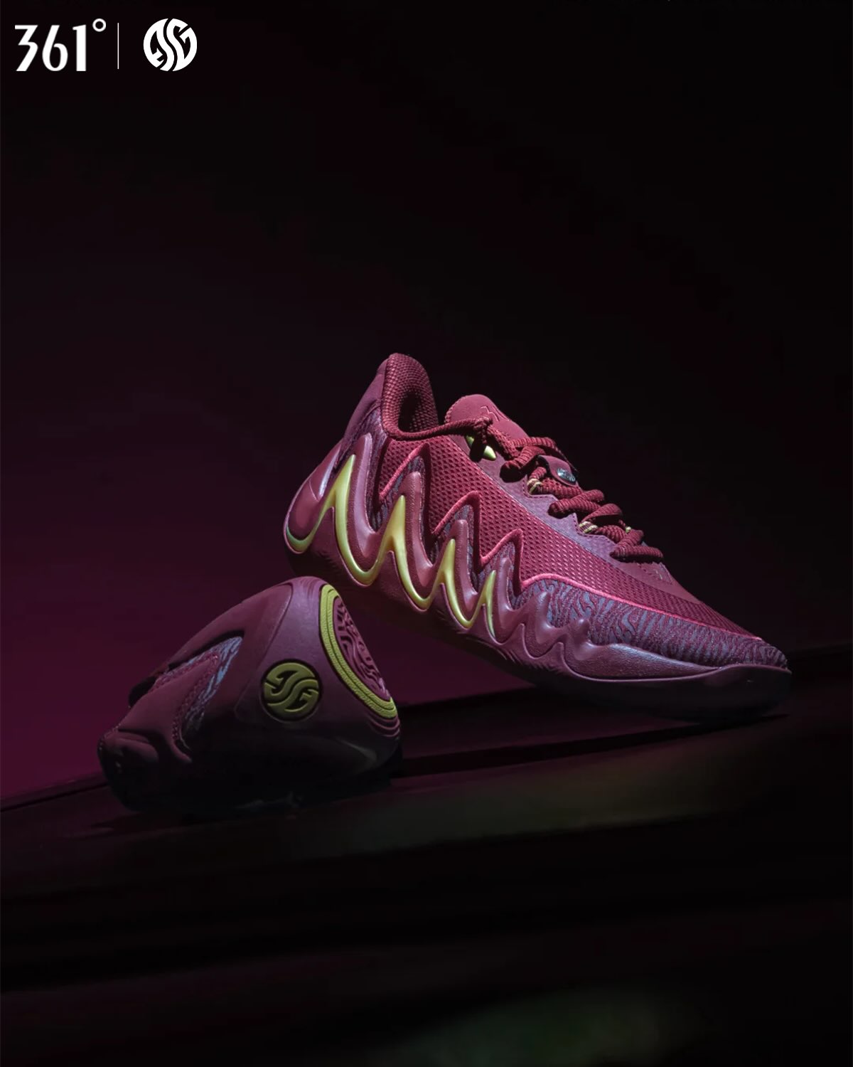 361 Degrees AG 7 Aaron Gordon Wine basketball shoe